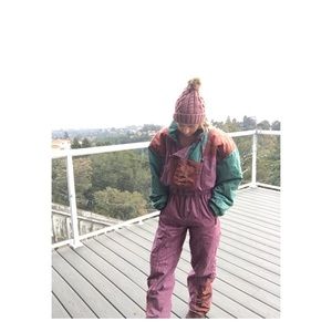 Vintage Finland Ski Size 38 Luhta purple Snowsuit